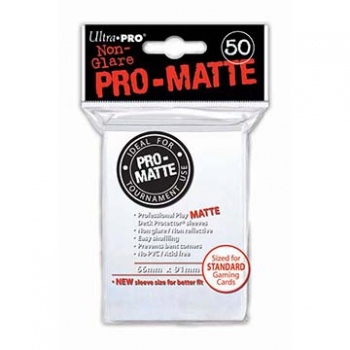 Kort tilbehør - Ultra Pro - Matte White(50 stk Standard Sleeves)